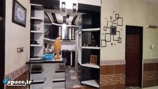 نمای آشپزخانه واحد گای - اقامتگاه موم گپو - قشم - رمکان